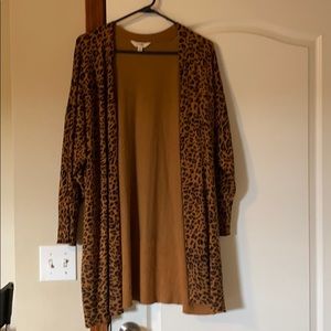 Leopard print cardigan size 2x